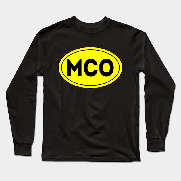 MCO Airport Code Orlando International Airport USA Long Sleeve T-Shirt by VFR Zone